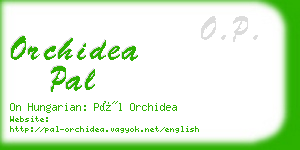 orchidea pal business card
